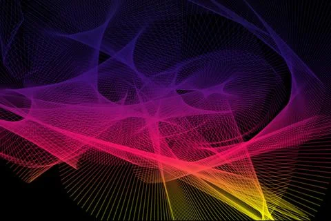 Futuristic abstract energy wave pattern with gradient flowing lines Stock Illustration