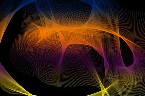 Futuristic abstract flowing line wave design with glowing light Stock Illustration
