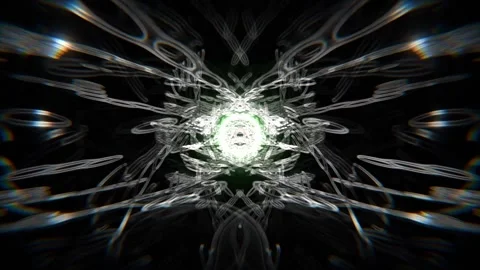 Futuristic Abstract Geometric Light Flow | Seamless HD VJ Loop Stock-Footage 314813796
