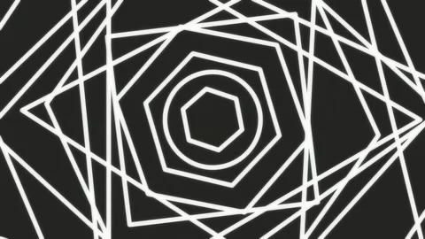 Futuristic abstract geometric line patterns creating intricate stellar desi.. Stock Footage 342205901
