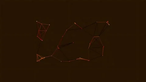 Futuristic abstract geometric network connecting nodes and data points visu.. Stock Footage 337165216