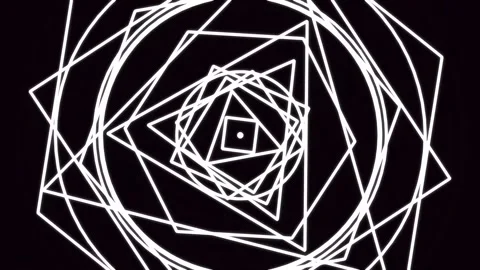 Futuristic abstract geometric polygon network connection design background Video stock 342160403