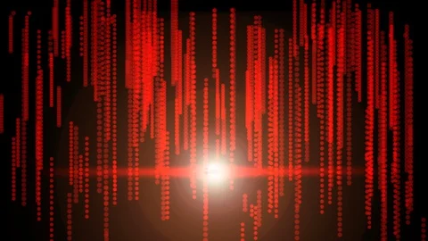 Futuristic abstract glittering blue light dots pattern background Stock Footage 107403166