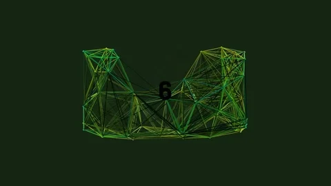 Futuristic abstract global connection web of data nodes and technological i.. Stock Footage 342093873