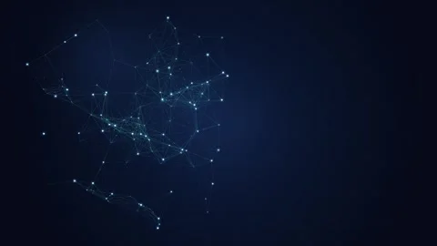 Futuristic abstract global data network connections visualization on deep b.. Stock Footage 346004183