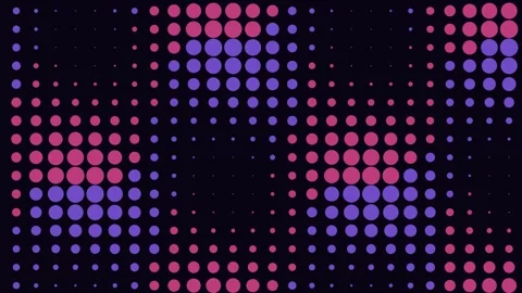 Futuristic abstract glow dots pattern on deep gradient background Stock Footage 343631617