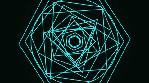 Futuristic abstract glowing blue hexagon network pattern for technology vis.. Stock Footage 342158932