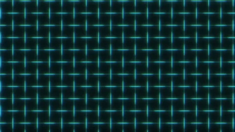 Futuristic Abstract Glowing Cyan Square Grid - Digital Data Technology Stock-Footage 331110833