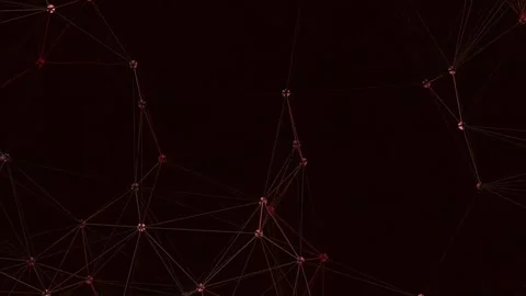 Futuristic abstract glowing data network lines connecting points on a dark .. Stock Footage 340378775