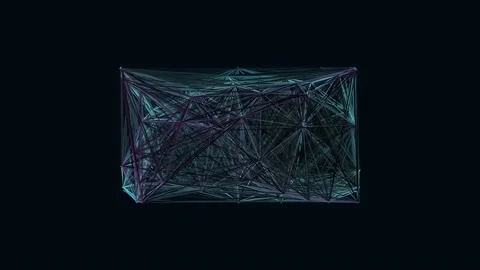 Futuristic abstract glowing data streams networking technology connections Stock Footage 337161686