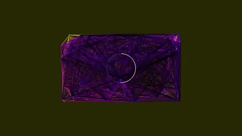 Futuristic abstract glowing violet circle pattern background technology loop Stock Footage 342094365