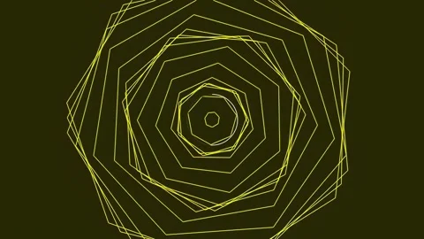 Futuristic abstract gold hexagon network pattern energy connection loop desig Stock Footage 342094135