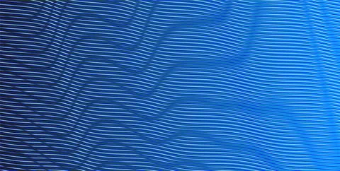 Futuristic abstract gradient blue texture with wavy lines and moire effect. Stock Illustration
