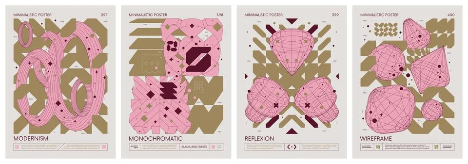 Futuristic abstract graphic wireframe elements of geometric shapes rave com.. Illustrazione stock