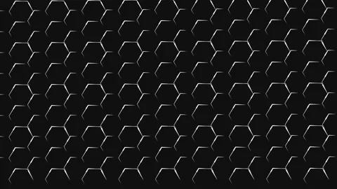 Futuristic abstract hexagonal grid background growth line Geometric Surface Loop Video stock 152888730