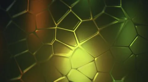 Futuristic abstract hexagonal grid background, colorful rotating surface. Motion Stock Illustration