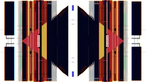 Futuristic Abstract Hi-Tech Glitch Geometric Pattern Seamless Background Stock Footage 315416121