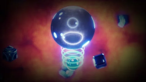 Futuristic Abstract Lightbulb Loop Stock Footage 228822663