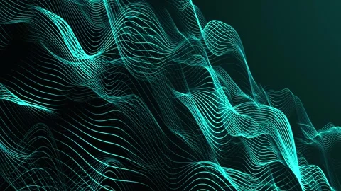 Futuristic Abstract Line Particles Background Stock Footage 266702120