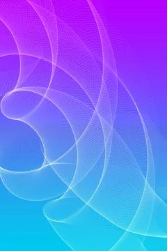 Futuristic abstract lines on gradient color background Stock Illustration