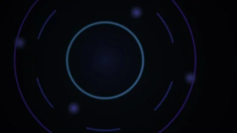 Futuristic Abstract Loading Animation Featuring Rotating Glowing Blue and P.. Stock Footage 343698512