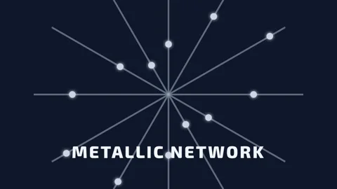 Futuristic abstract metallic network grid connecting complex data points an.. Video stock 337656097