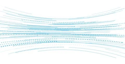 Futuristic abstract minimal background with curved lines and dots Stock Illustration