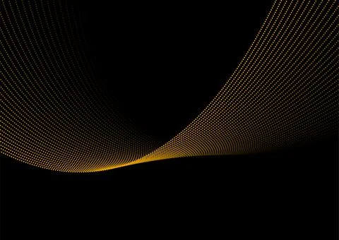 Futuristic abstract minimal background with dotted curved wavy lines Stock Illustration