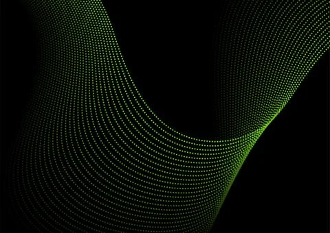 Futuristic abstract minimal background with dotted curved wavy lines Illustrazione stock