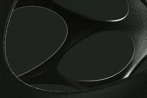 Futuristic abstract modern shape on a gray background. 3d rendering Stock Illustration