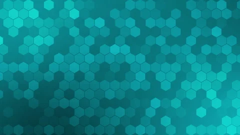 Futuristic abstract mosaic of hexagonal shapes. Looped technological turquoise Video stock 248284924