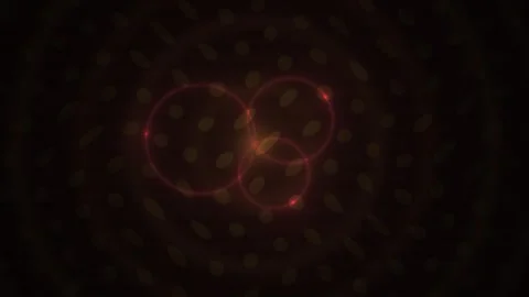 Futuristic Abstract Motion Graphic of Overlapping Red Glowing Circles on a .. Stock Footage 343698585