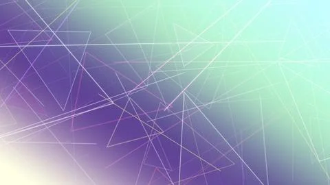 A futuristic abstract network of connected geometric shapes glows in purple.. Stock Illustration