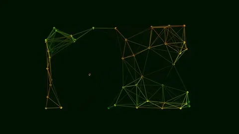 Futuristic Abstract Network Connection of Digital Nodes and Glowing Data St.. 库存影片 341058181