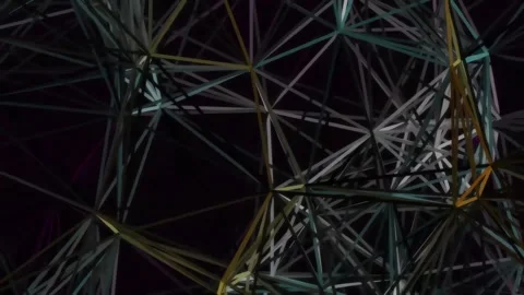 Futuristic Abstract Network Connection Nodes, Digital Data Stream Animation.. Stock Footage 342159090