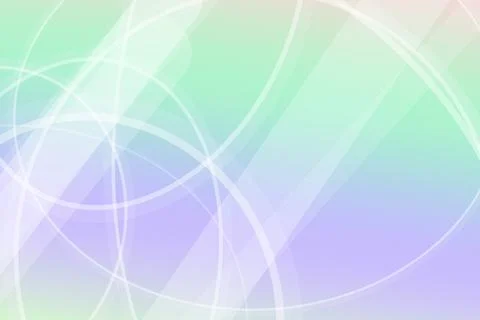 Futuristic abstract network curves drift across a mint and lavender backdro.. Stock Illustration