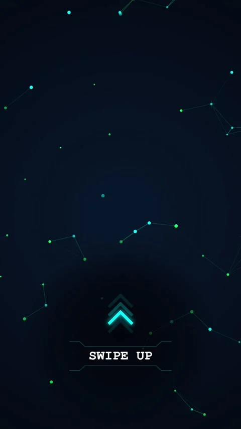 Futuristic Abstract Network with Glowing Dots and Lines, Dynamic Swipe Up G.. Stock-Footage 347350184