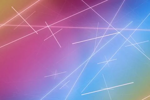 Futuristic abstract network lines and connecting points in a blue and pink .. Stock-Illustration