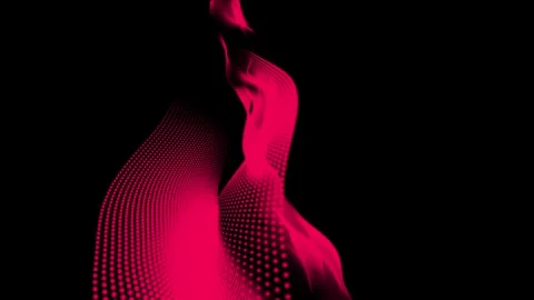 Futuristic Abstract Particle Wave background Stock Footage 341782039