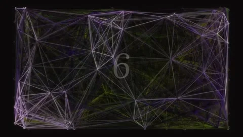 Futuristic abstract plexus geometric data visualization connecting global t.. Stockbeeldmateriaal 342205874