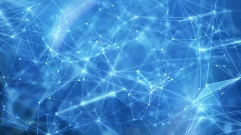 Futuristic Abstract Plexus Motion Network Connections Stock Footage 308657210