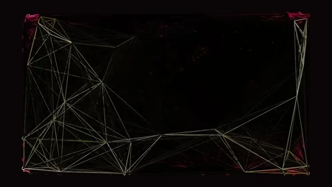 Futuristic abstract polygon network structure connecting global data points.. Video stock 342205877