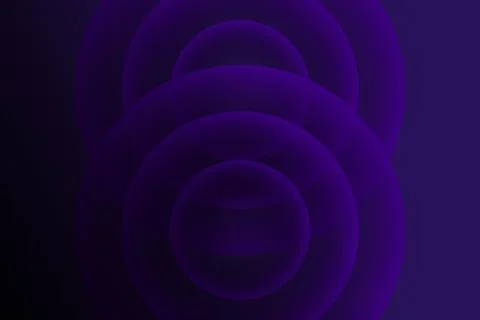 Futuristic abstract purple background with deep gradient circles Stock Illustration