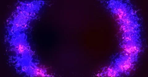 Futuristic abstract purple exploding ring circle glowing radiant magical en.. Stock Illustration