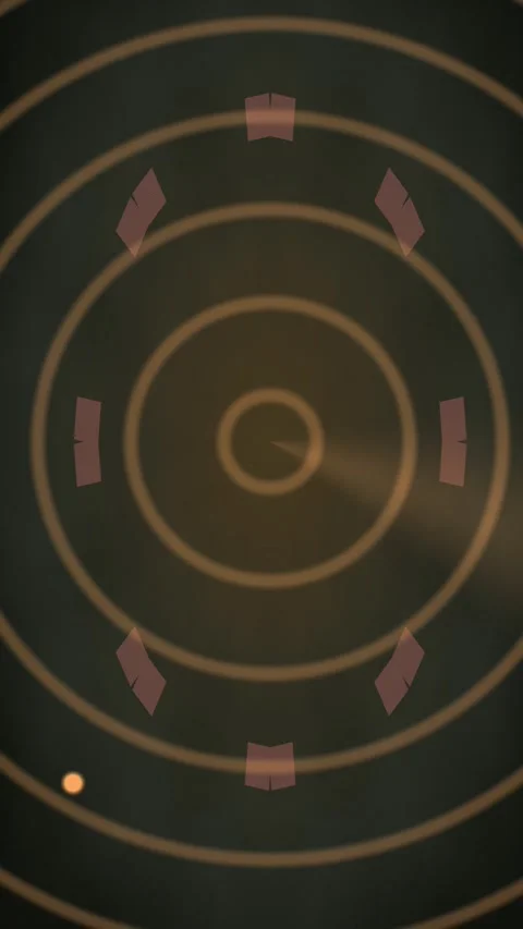 Futuristic Abstract Radar Screen HUD Concentric Rings Motion Stock Footage 342926925