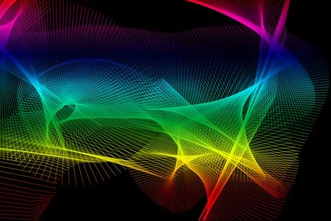 Futuristic abstract rainbow wave background digital ribbon motion Stock Illustration
