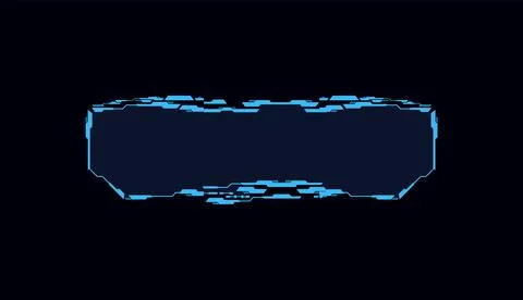 Futuristic abstract rectangular frame, vector illustration, ui design. Stock Illustration