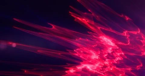 Futuristic abstract red ruby sharp glass crystals from waves, smoky lines mag Illustrazione stock