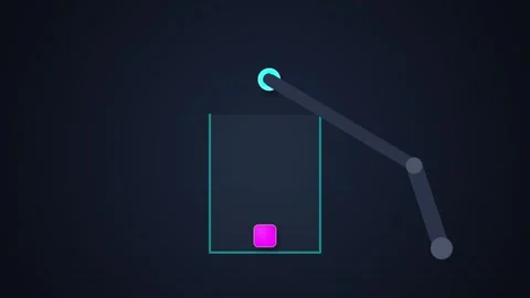 Futuristic Abstract Robot Arm Manipulating Glowing Digital Interface Stock Footage 348424125