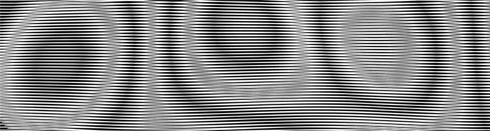 Futuristic abstract rounded shapes with linear vector texture with moire effect Stock Illustration